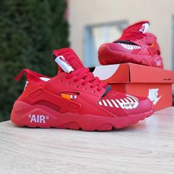 Кроссовки женские Nike Huarache x OFF White red