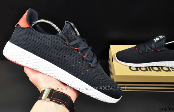  Кроссовки сетка Adidas Pharrell Williams dark blue