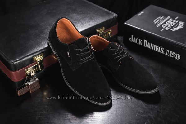 Элегантные замшевые туфли Yuves М5 black
