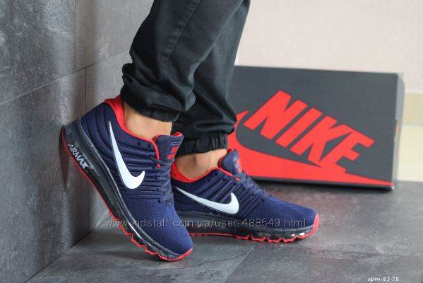  Кроссовки мужские Nike Air Max 2017 синие с красным