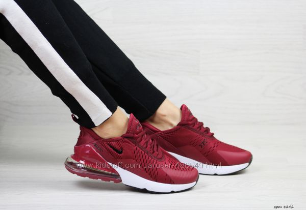  Кроссовки женские Nike Air Max 270 бордовые 36-41р