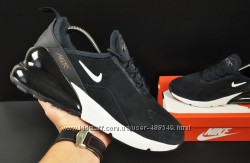  Кроссовки мужские Nike Air Max 270  замш темно синие