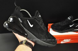 Кроссовки мужские Nike Air Max 270  замш черные