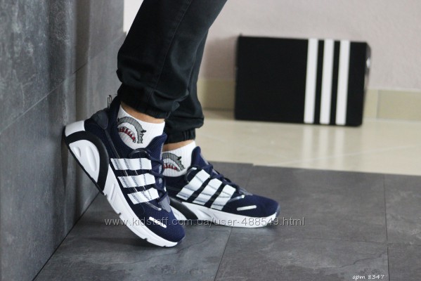 Кроссовки мужские Adidas синие с белым 8347