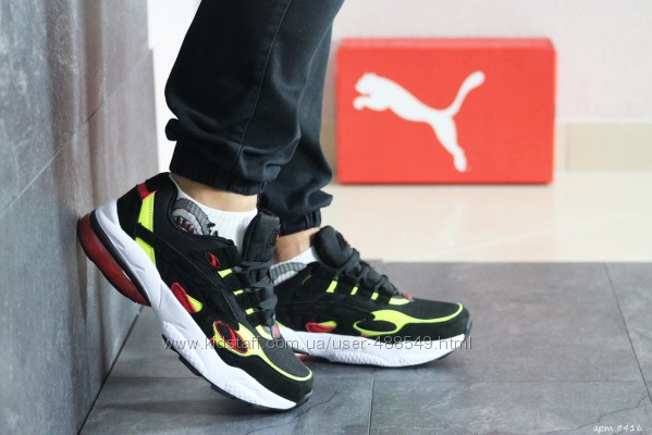 Кроссовки мужские Puma Cell Venom черные с желтым