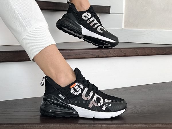 Кроссовки женские Nike Air Max 270  Supreme черно белые