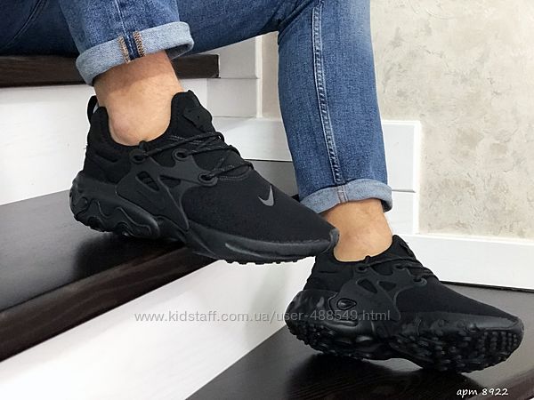  Кроссовки мужские Nike React Presto черные 