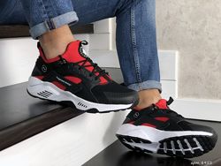Кроссовки мужские Nike Air Huarache черные с красным