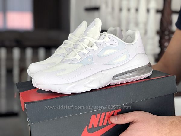  Кроссовки мужские Nike Air Max 270 React белые