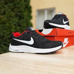 Мужские кроссовки Nike Zoom чёрные с красным