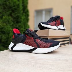  Кроссовки мужские Adidas, черный c красным