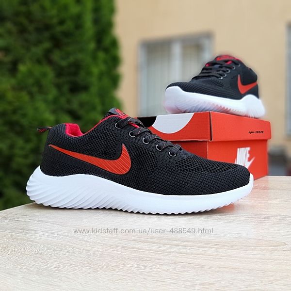 Кроссовки мужские Nike Air max, чёрные с красным