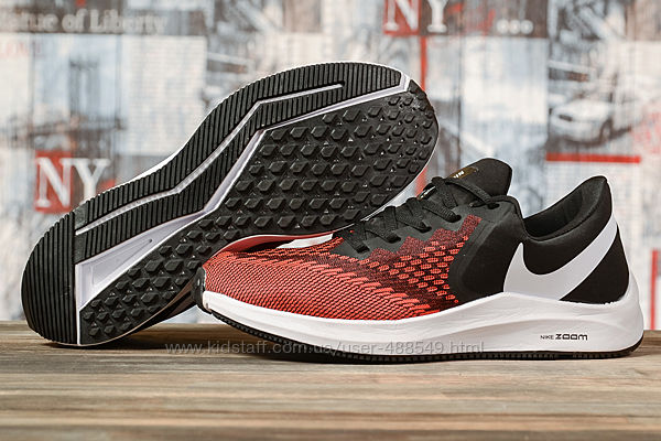 Кроссовки мужские Nike Zoom Winflo 6, черный с красным