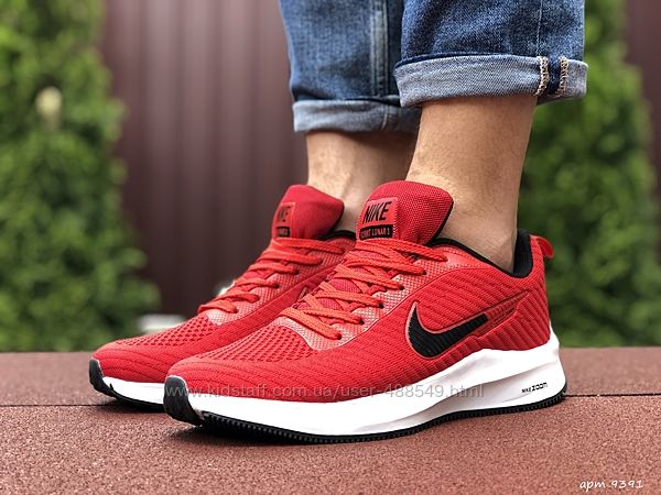 Кроссовки мужские Nike Flyknit Lunar 3 , красный