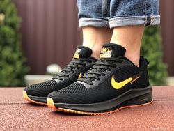  Кроссовки мужские Nike Flyknit Lunar 3, черные с оранжевым