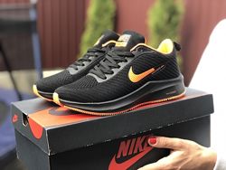 Кроссовки женские Nike Flyknit Lunar 3, черный с оранжевым