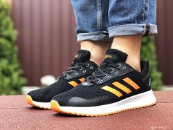  Кроссовки мужские Adidas, черный с оранжевым 9411