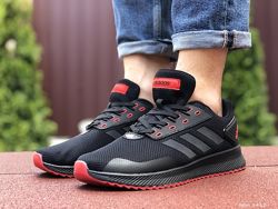 Кроссовки мужские Adidas, черный с красным 9412