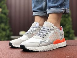 Кроссовки мужские Adidas Nite Jogger Boost 3M, белые 9433