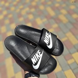  Шлепанцы жеснкие Nike черные 36-41р