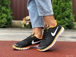 Кроссовки женские Nike Free Run 3.0, черные с оранжевым