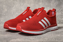  Кроссовки летние Adidas без шнурков, красные 36-41р