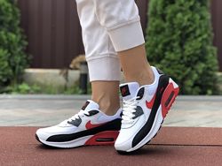 Кроссовки женские Nike Air Max 90, белые с черным