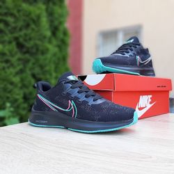  Кроссовки женские Nike Zoom, черные с зеленым 