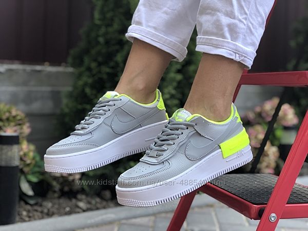  Кроссовки женские Nike Air Force 1 Shadow, серые 9672