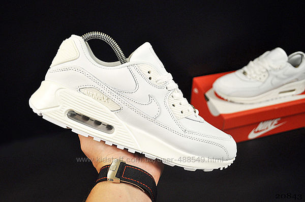  Кроссовки мужские Nike Air Max 90, белые 41-46р