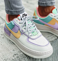 Кроссовки женские Nike Air Force 1 Shadow, бежевые