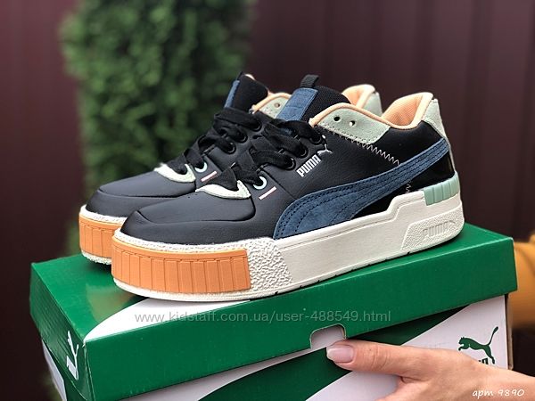 Кроссовки женские Puma Cali Sport Mix, черные 36-40р