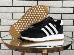 Зимние кроссовки женские Adidas Iniki, черные замш