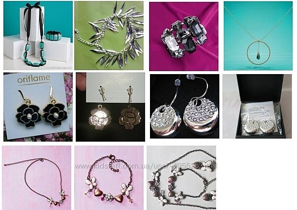 бижутерия орифлейм, браслет, серьги, ожерелье