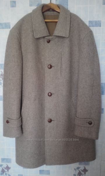  пальто мужское унисекс, шерсть, размер 50-52