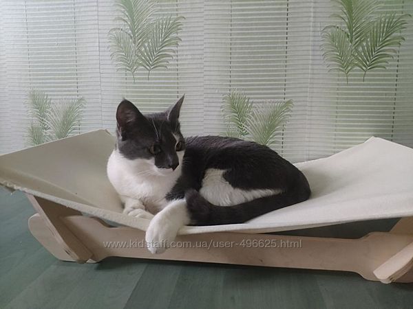 Котячий гамак. Меблі для котів. Лежак для котів. Котячі полиці, будиночки
