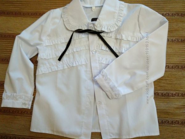 Новая  оригинальная блуза в школу на рост 116