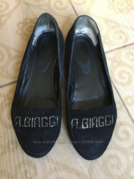 Балетки на танкетке кожа Antonio Biaggi