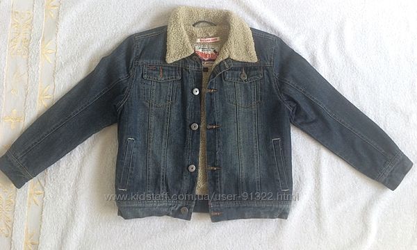 Куртка джинсовая на меху, рост 134-140 см
