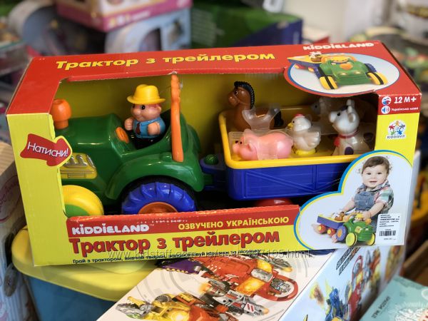 Игрушка на колесах - Трактор с трейлером  украинский