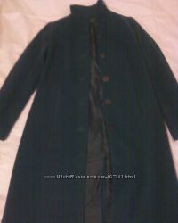 Пальто женское демисезонное темно-бирюзовое