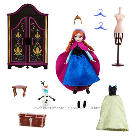 Мини кукла Анна с гардеробной Frozen Дисней