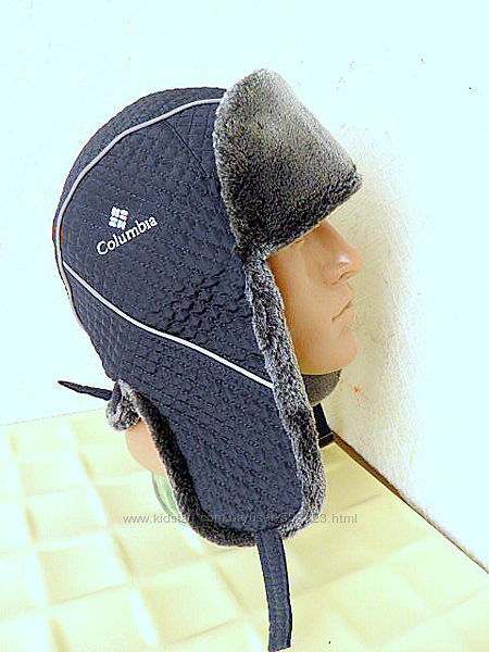 Шапка ушанка модель SPORT синяя плащёвка