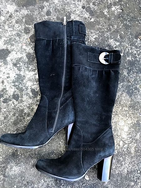 Чоботи замшеві демісезонні