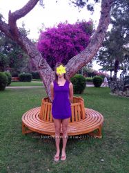 Платье-туника фиолетового цвета