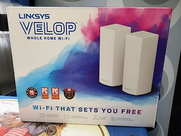 Linksys Velop AC4400 Tri-Band Wi-Fi Mesh System, WHW0302 2 узла, White