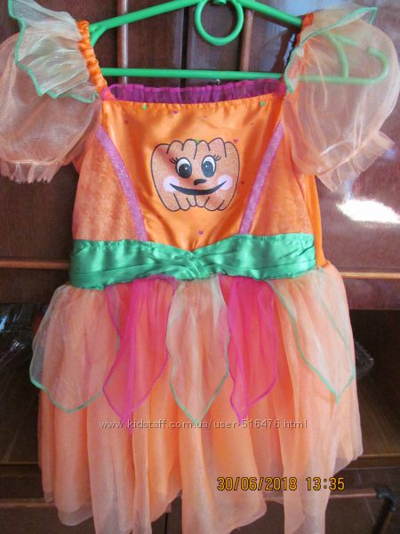 Платье Тыквочка для девочки 3-4 года.