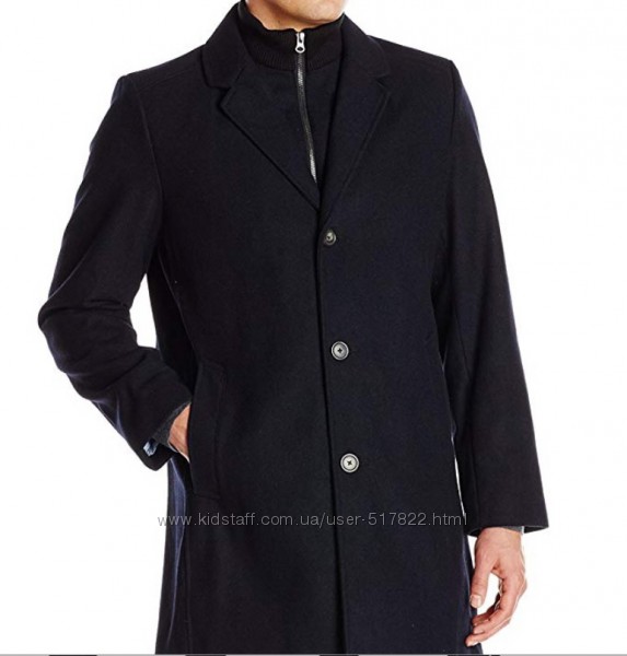 Пальто Tommy Hilfiger Mens Bruce 36 Inch Single Breasted Wool Top Coat with