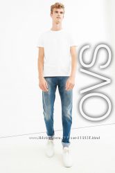 Прямі чоловічі джинси з потертостями L-XL від фірми OVS Італія