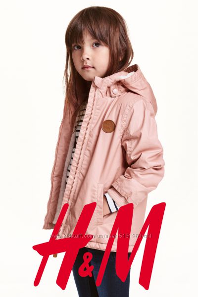 Парка з капюшоном для дівчат 1-2 роки фірми H&M Швеція